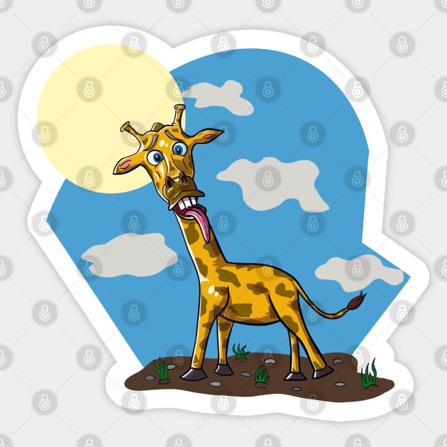 Crazy Giraffe Sticker by micho2591